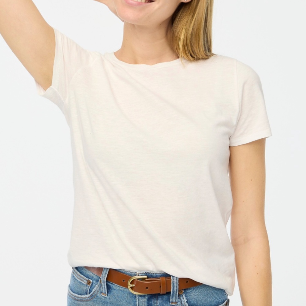 J. Crew Vintage slub cotton crewneck tee • size small • NWT • BE092 • white